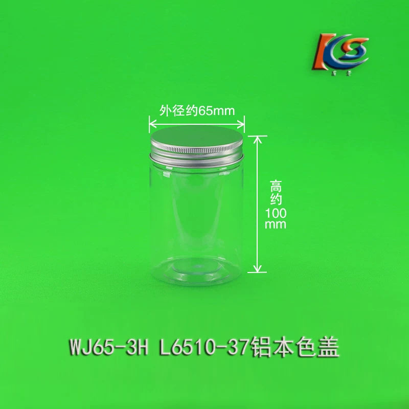 6510 qalınlaşdırılmış şaxtalı qapaqlı plastik şüşə şəffaf dəyirmi PET qida dərəcəli plastik şüşə konfet və dərman materialları üçün möhürlənmiş qablaşdırma