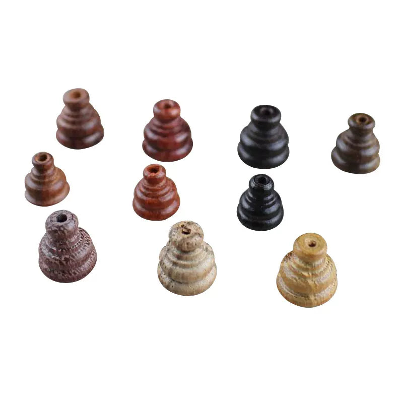 Təbii səndəl ağacı Budda başı bərk ağac paqoda papaqları DIY bilərziklər Budda muncuqları zərgərlik aksesuarları kiçik badımcan başı qırmızı səndəl ağacı qara ağac