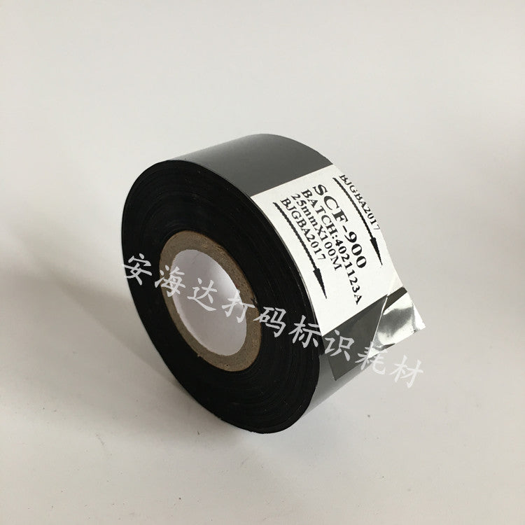 İdxal edilmiş SCF900 kodlaşdırma maşını lenti 30mm 35 25 100m tarix çap lenti yüksək temperatura və donmaya davamlıdır