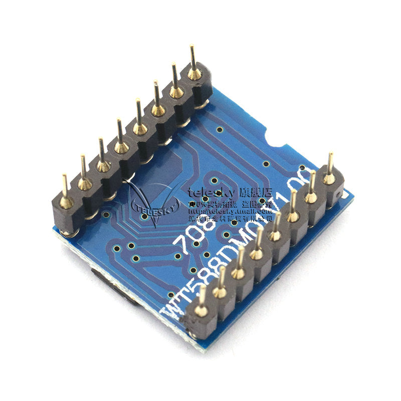 WT588D səs modulu dəsti səs çipi (dəfələrlə silinə bilər) 16M-bit / 2M-bayt yükləyin